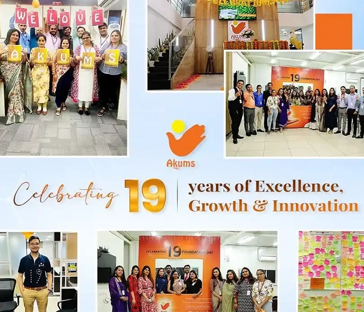 Akums CDMO 19 years celebration with employees at office