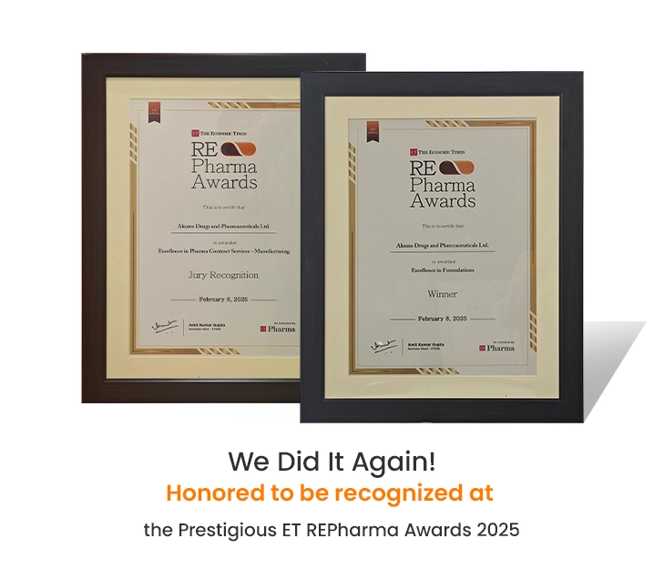 Akums wins ET RePharma Awards 2025 for Excellence in Formulations and Pharma Contract Services